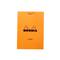 Rhodia&#xAE; Orange Lined Stapled Pad